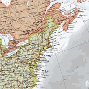 North America Political Map Print. High-resolution PRINTABLE North America Map. America Map Wall ...