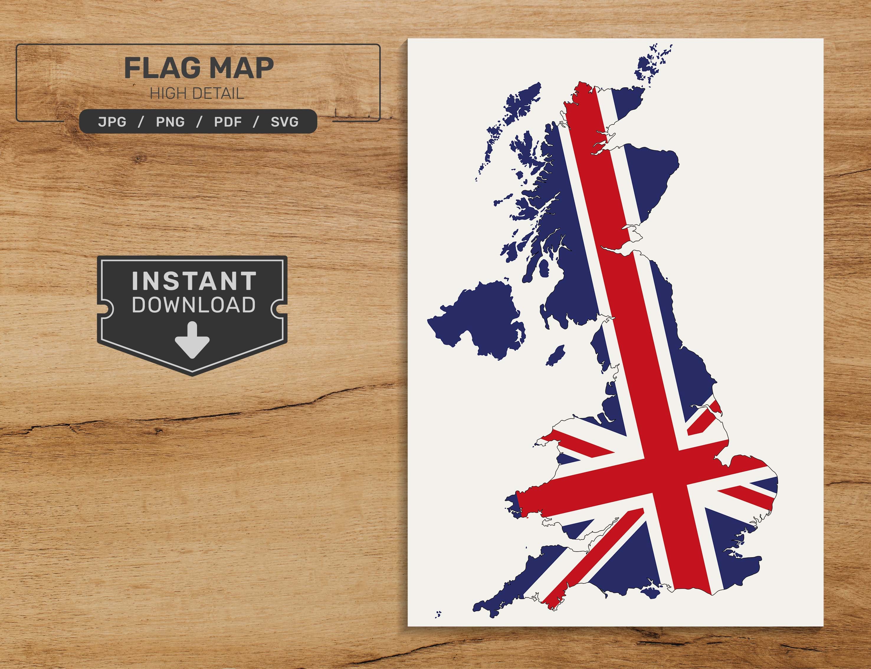 United Kingdom Map Bundle. Printable UK Map Set. Political, Physical ...