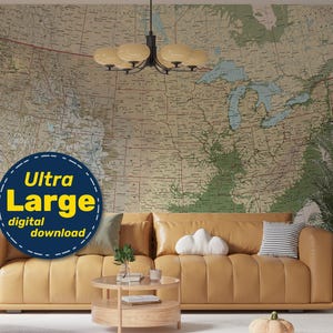 Impressão de mapa de terreno dos Estados Unidos. Mapa físico dos EUA IMPRIMÍVEL de alta resolução. Arte de parede de mapa dos EUA. Download instantâneo para viagens, educação e decoração