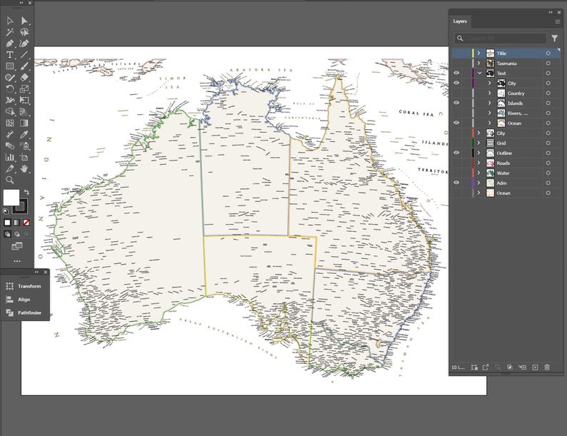 Australia Vector Map. Svg, Ai, Eps, Cdr and Pdf Files Included ...