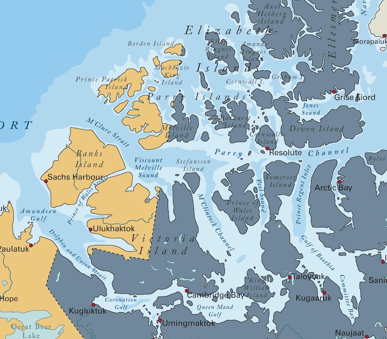 Canada Political Map. Large Detailed Canadian Map Poster With Cities