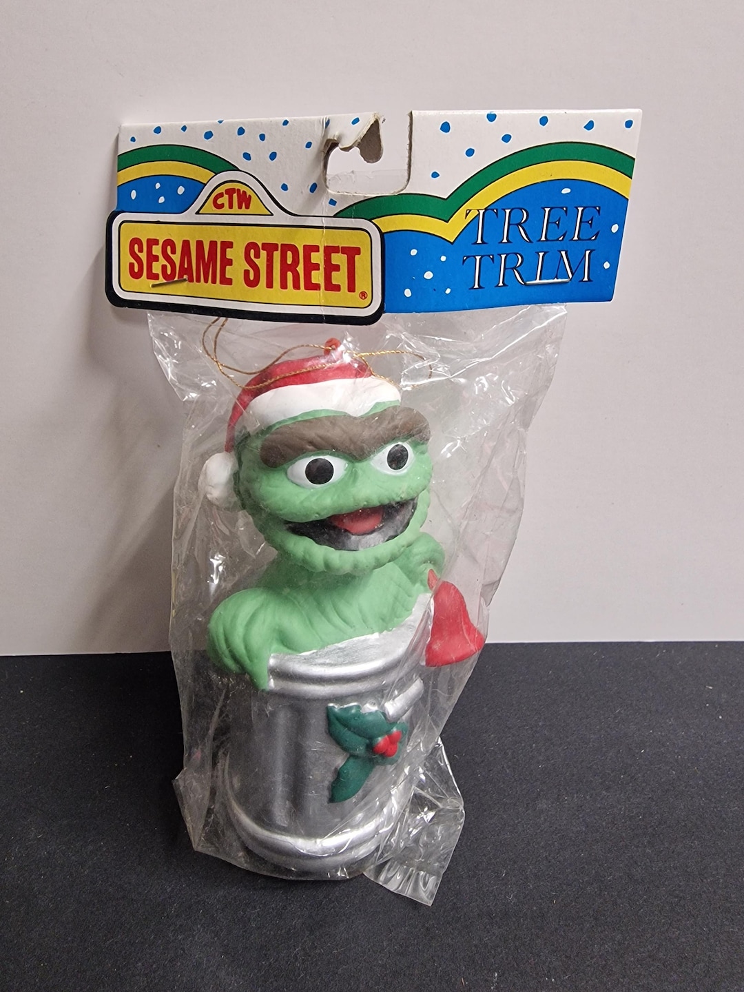 Vintage Sesame Street Oscar the Grouch Christmas Ornament – 1990s NIP ...