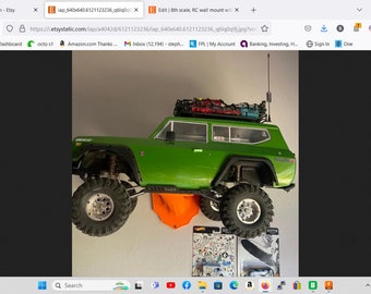 1/10スケールRCカー用調整可能壁掛けディスプレイ