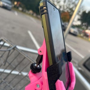 携帯電話マウント V2、スパークスショッパー、プロフェッショナルショッパー、携帯電話ショッピングカートマウント、最大幅 3.535 x 厚さ 1.0 の携帯電話/ケース