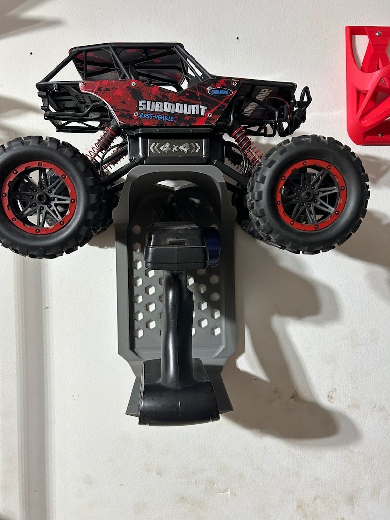 RC Car Wall Mount: 1/10th Scale Display Rack With Controller Shelf ...