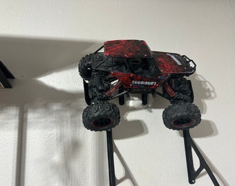 Support Mural Pour Voiture Télécommandée 1/8 Et Sa Manette - Impression 3D, Noir