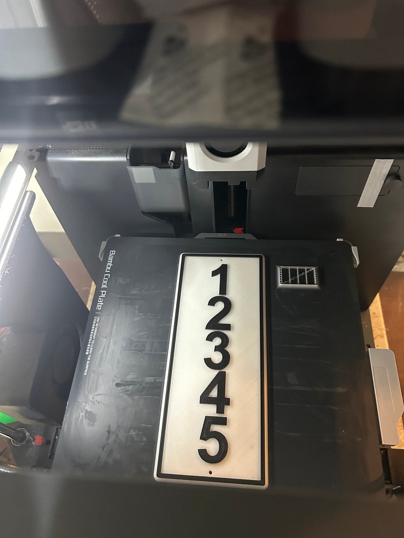 Vertical 3D Printed House Number Plaque: Glow-in-the-dark Custom ...