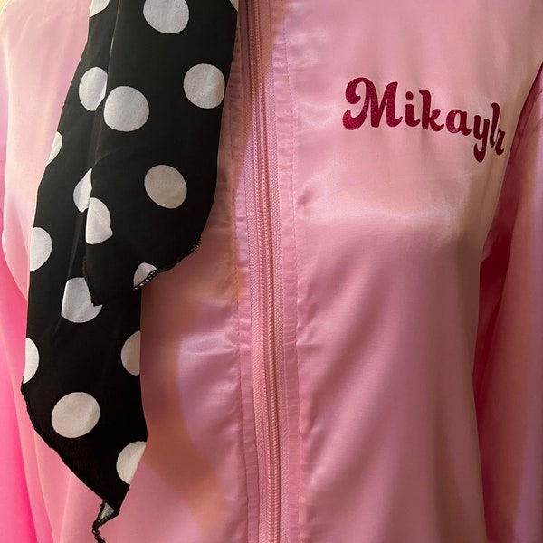 Adult Pink Jacket with personalized design Front & Back Black,white or Pink Shades included