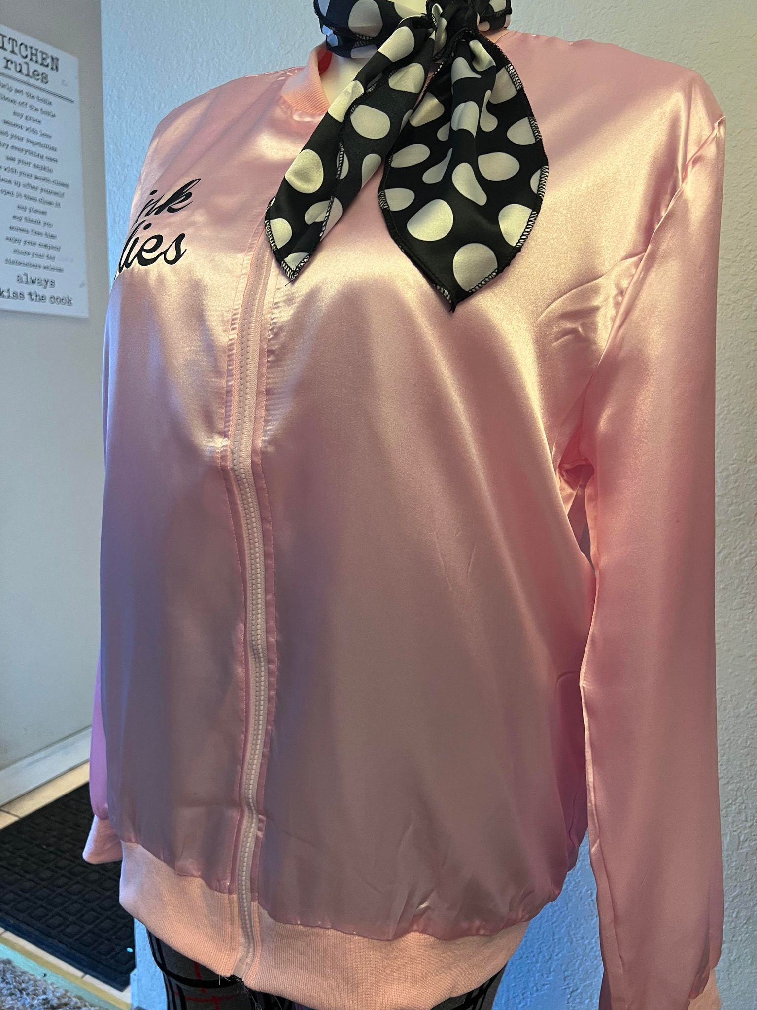 Pink ladies jacket plus size outlet
