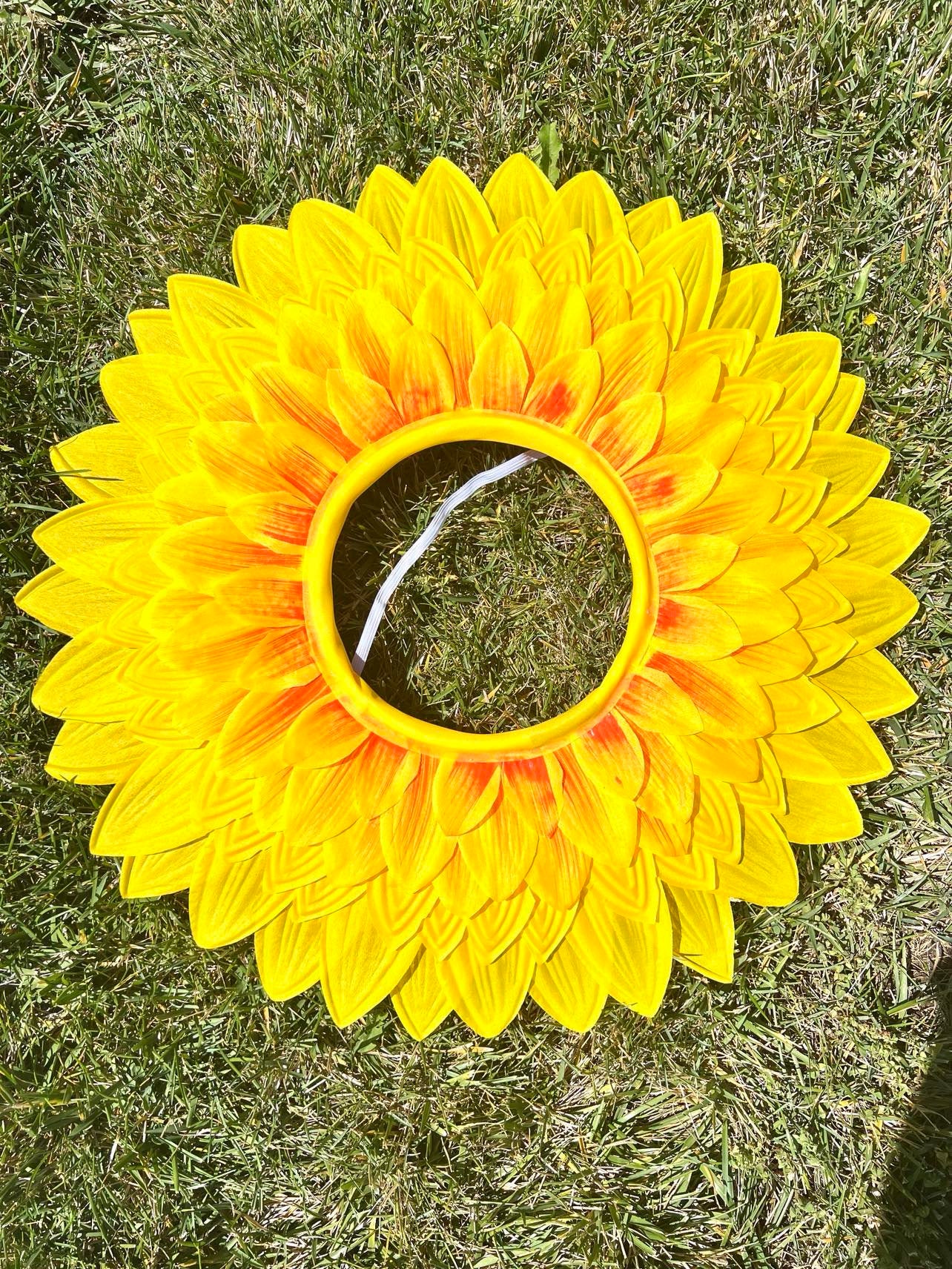 High-Quality Adults Sunflower Petal with Red Accent Costume