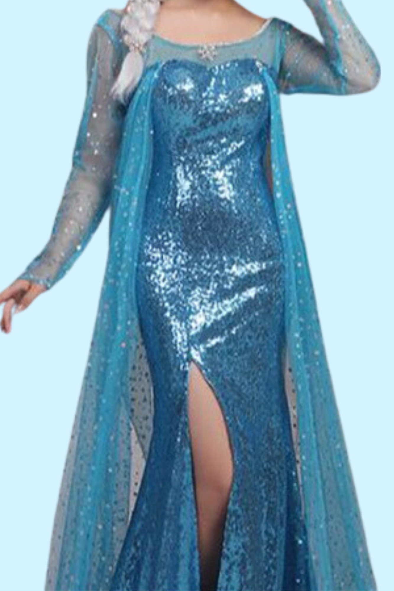URAQT Snow Queen Elsa Costume, Filles Cosplay Robe de Princesse