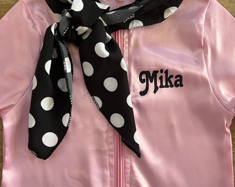 Kids 1950s Pink Ladies Jacket for 2-6 years old Kindly read the description for sizing.