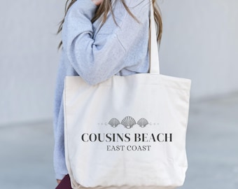 Cousins Beach Tote Bag | Vintage Beach Bag | Trendy Coastal Tote | East Coast Beach Bag | Summer Vibes Tote, Trip Tote, Vacation Tote