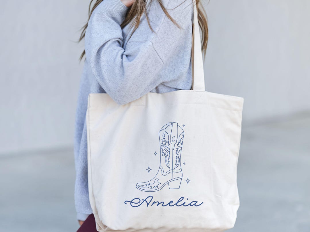 Western Cowgirl Bachelorette Tote Bags, Custom Bridal Shower Gift ...