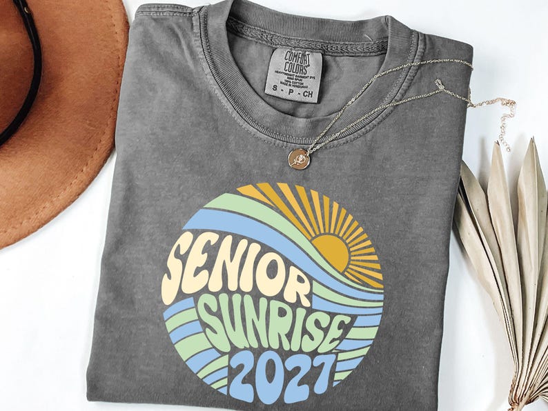 Camiseta Senior Sunrise 2027, camiseta retro Senior 2027, regalo de graduación 2027, camiseta Senior, regalo de graduación de secundaria imagen 6