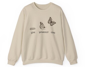 Inspiring Saying Gift, Motivational Quotes Sweatshirt, Positive Women Shirt, Strong Women Gifts, Mental Health Tee, Butterfly Unisex Sweater