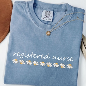 Comfort Colors® Registered Nurse Shirt for Women, RN TShirt for Registered Nurse, Nursing T-Shirt for Nurse, RN Graduation Gift
