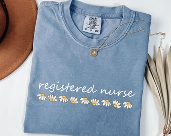 Comfort Colors® Registered Nurse Shirt for Women, RN TShirt for Registered Nurse, Nursing T-Shirt for Nurse, RN Graduation Gift