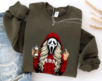 Halloween Horror Mama Custom Sweatshirt, Cute Spooky Mama Hoodie, Family Spooky Season Sweaters, Killer Halloween Hooded, Mama Killer