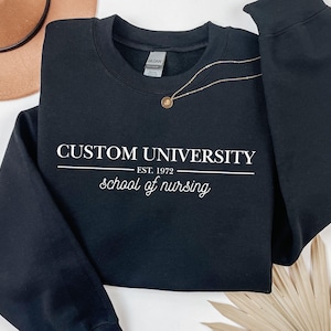 Custom University Sweatshirt, Custom College Hoodie, Personalized School Sweatshirt Custom Design University Sweatshirt Personalized College