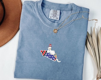 Comfort Colors®-shirt 4 juli, grappige gans Independence Day T-shirt, shirt VS, patriottische t-shirt, brandweershirt, cadeau 4 juli