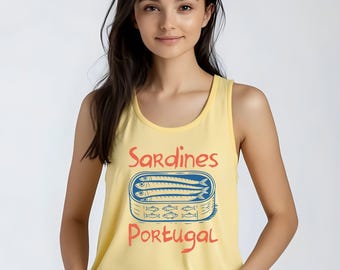 Shirt sardines, ingeblikte aquarium, T-shirt Portugal, vintage sardine, kustesthetiek, reisshirt, visshirt, retro grafisch T-shirt, Europa