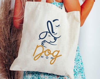 Dog Mom Tote Bag, Gift For Dog Mom, Gift For Mama, Large Tote Bag, Trendy Tote Bag, Love Dogs Gift, Best Mom Gift, Dog Mama Gift, Mom Bag