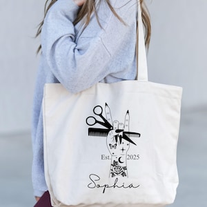 Personalized Hair Stylist Tote Bag, Hairstylist Gift, Hairdresser Bag, Hairdresser Gift, Hair Dresser Gift, Beautician Bag, Hair Hustler Bag