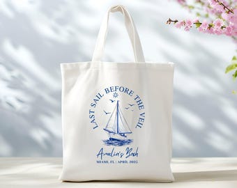 Bolsa de lona personalizada para despedida de soltera en yate, regalo para despedida de soltera en crucero, bolsa para novia en la playa, bolsa de playa para dama de honor, bolsa para despedida de soltera en viaje de chicas