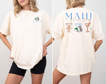 Comfort Colors®Custom Mahjong Social Club Shirt for Mahjong Lover T-Shirt Matching Mahjong Club Tee Personalized Mahjong Tournament Mahj Tee