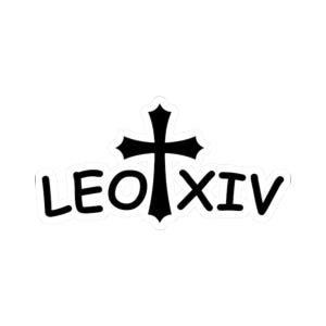 Adesivo cattolico, Papa Leone XIV, Papa Leone XIV, Nuovo Papa, Adesivi fustellati, Decalcomania religiosa, Decalcomania per laptop