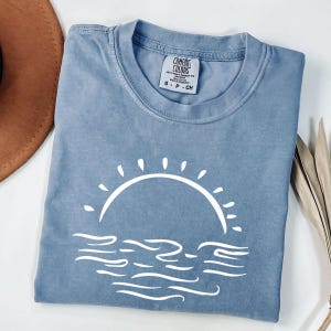 Comfort Colors® Sun T-Shirt, Summer Shirt, Beach Shirts, Sunshine T-Shirt, Gift For Woman, Boho Sun Shirt, Sun Tee, Travel Tee, Vacation Tee