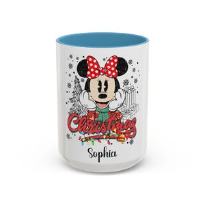 Minnie Mouse Christmas Mug, Christmas Gift, Holiday Gift for Kids, Custom Name Coffee Cup, Festive Decoration, Winter Cheer Mug image 10