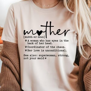 Mother Noun Shirt - Mother Definition Shirt - Mother’s Day Shirt - Mom Shirt - Mother&#39;s Day Gift - Mom Life Shirt - New Mom Gift - Madre Tee