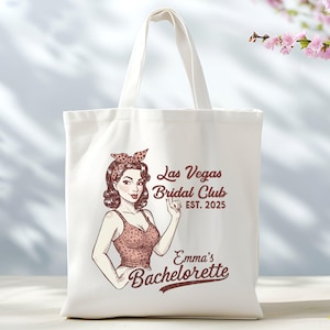 Custom Las Vegas Bridal Club Tote Bag, Custom Bachelorette Party Merch, Luxury Bridal Shower Bags, Casino Bride Gift, Casino Bride Tote Bag