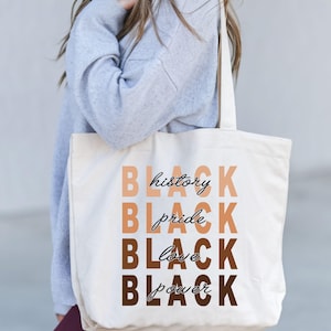 I Am Black History Tote Bag, Empowering Black History Month bag, Empowered Women Bag, African American Heritage, Afro Tote, Women Rights bag