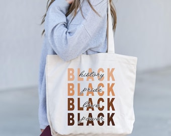 I Am Black History-draagtas, Empowering Black History Month-tas, Empowered Women-tas, African American Heritage, Afro-draagtas, Women Rights-tas