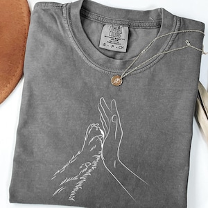 Human Hand and Paw Shirt, Dog Paw Animal Lover Shirt, Gift For Dog Lover, Pet Lover Owner Gifts, High Five Shirt, Dog Shirt, Dog Lover Shirt