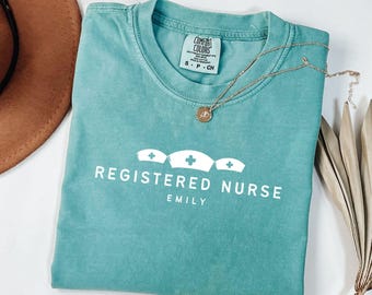 Comfort Colors® Custom Registered Nurse Shirt, RN TShirt for Registered Nurse, Nursing T-Shirt for Nurse, RN Graduation Gift, Nurse Tee