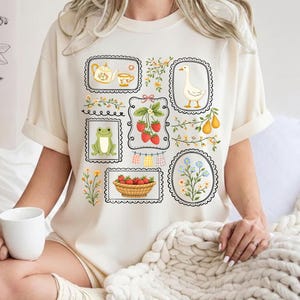 Comfort Colors® Cottagecore Shirt, Goose Shirt, Gardening Shirt, Summer Spring Shirt, Gift for Her, Frog Tee, Mother gift