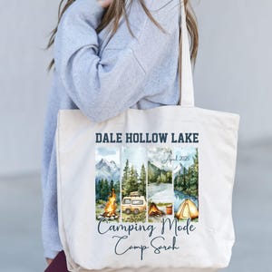 Custom Camping Mode Tote Bag, Travel Bag, Custom Camp Bachelorette Bag, Camping Lover Gift, Adventure Tote, Camper Gift, Camping Bach Party