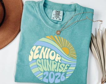 Senior 2026 Senior Sunrise Shirt, Class of 2025 Retro Senior Tshirt, 2026 Grad Gift, Seniors Tee, High School Senior, Senior Graduation Gift