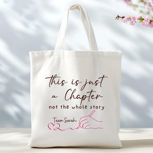 Dies ist nur ein Kapitel, nicht die ganze Geschichte Canvas Tasche, Brustkrebs Bewusstsein Motivationsgeschenk, Cancer Support Tasche, Kampf gegen Krebs Tragetasche