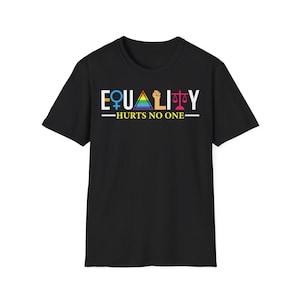 Equality Hurts No One Shirt, Black Lives Matter, Equal Rights, Pride Shirt, LGBT Shirt, Social Justice,Human Rights, Anti Racism, Gay Pride