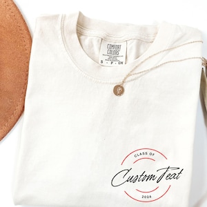 Comfort Colors® Class of 2026 Shirt, Senior 2026 Retro Font Shirt, 2026 Graduation Shirt, Coquette Bow Class of 2026 Senior Shirt, Grad Gift