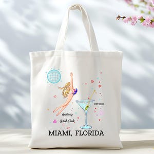 Custom The Bach Club Tote Bag, Bridesmaid Tote, Club Bachelorette, Bridesmaid Favors, Bachelorette Party Favors, Bachelorette Tote,Club Bach