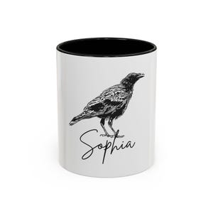 Personalized Raven Crow Mug,Raven Gift,Crow Gifts,Gothic Mug,Raven Gifts,Black Bird, Bird Lover Gifts, Crow Gift, Raven Gifts,Custom Mug