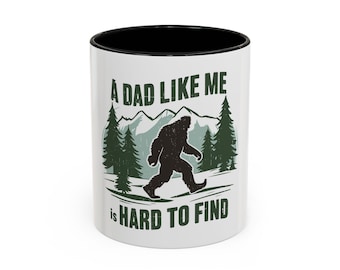 Bigfoot Dad Coffee Mug - Unique Gift for Dads, Father's Day, Camping, Outdoors, Nature Lovers, Sasquatch Theme