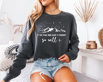 Comfort Colors® Religiöses Shirt, wenn die Sterne zur Anbetung gemacht wurden, Shirt, christliches Comfort Colors® Shirt, Bibel-Vers-Shirt, Glaube-T-Shirts