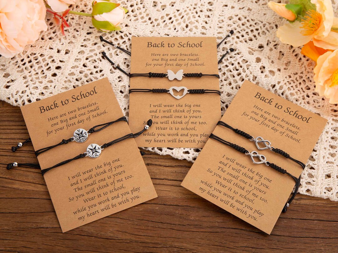 Back to School Bracelet Set,first Day of School Bracelet,back to School